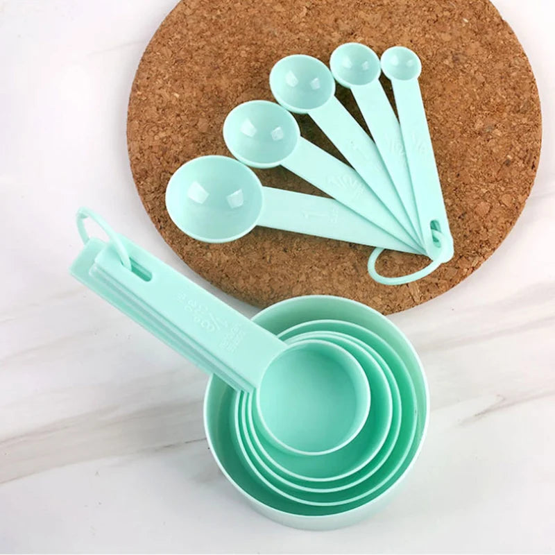 10pcs/set Kitchen Measuring Spoon Measuring Cups Measuring Tools Portable Plastic Coffee Sugar Scoop Kitchen Gadgets