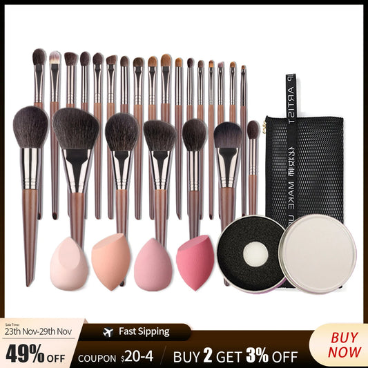 OVW Natural Makeup Brushes Set Eyeshadow Make Up Brush Goat Hair Kit for Makeup nabor kistey Blending  pinceaux maquillage