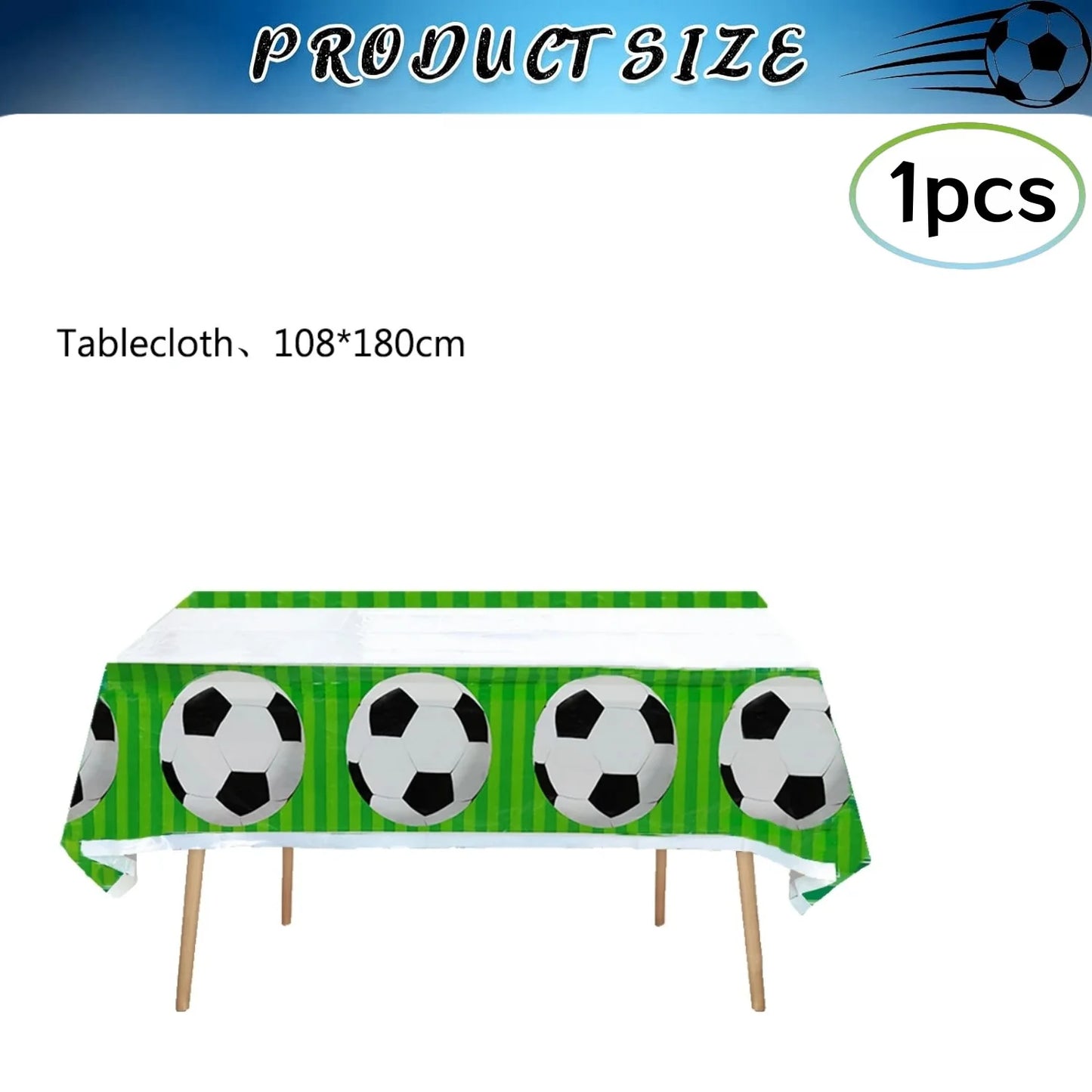 Football Birthday Party Decoration 20pepole Soccer Disposable Tableware Tablecloth Plate Cup Kids Gift Boys Sport Party Supplies