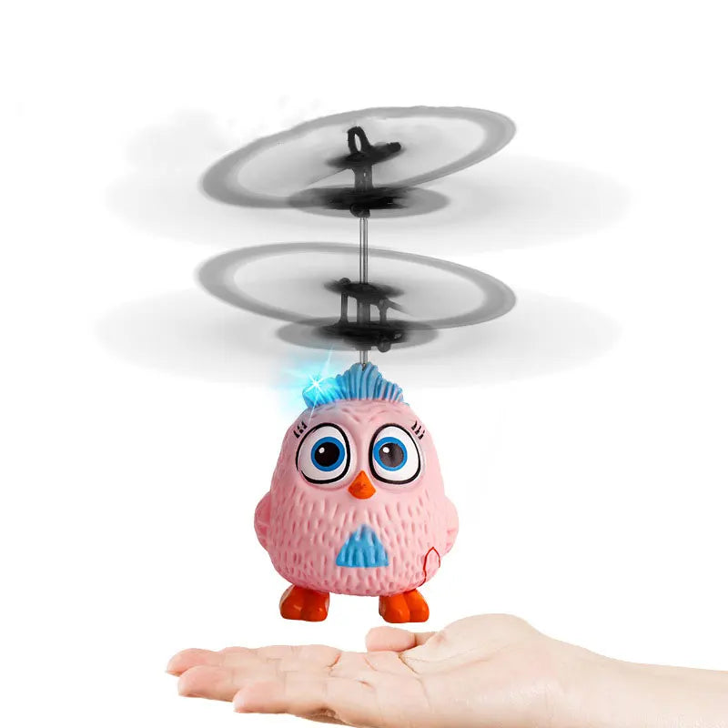 New Hot Mini Cute Fly Bird Drone Fly Flashing Helicopter Gesture Induction Pink Children RC Gift Figure USB Kid Toys VD114