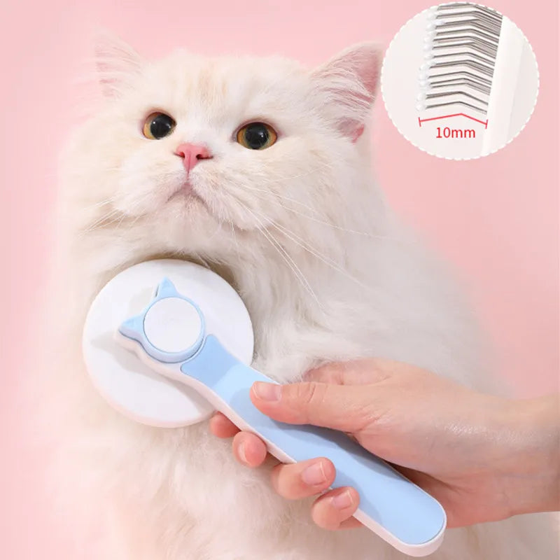 Dog Combs Self-cleaning Cat Brush Massage Dog Brush One Button Pet Hair Remover Pet Grooming Omb Cat Cleaning Tools Cat Supplies