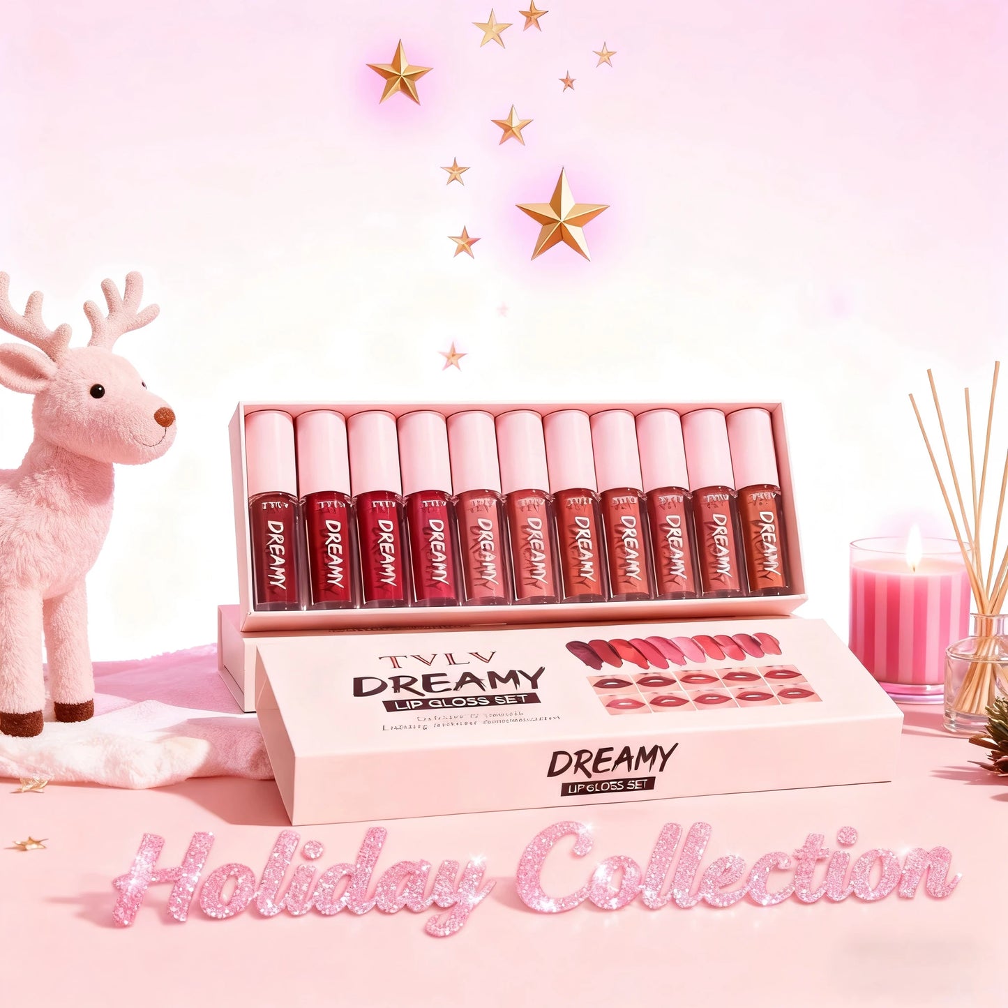 10 Color Mouth Red Lip Glaze Makeup Set, Exquisite, Practical, Comfortable, Portable, Easy To Apply Makeup Set Christmas gift