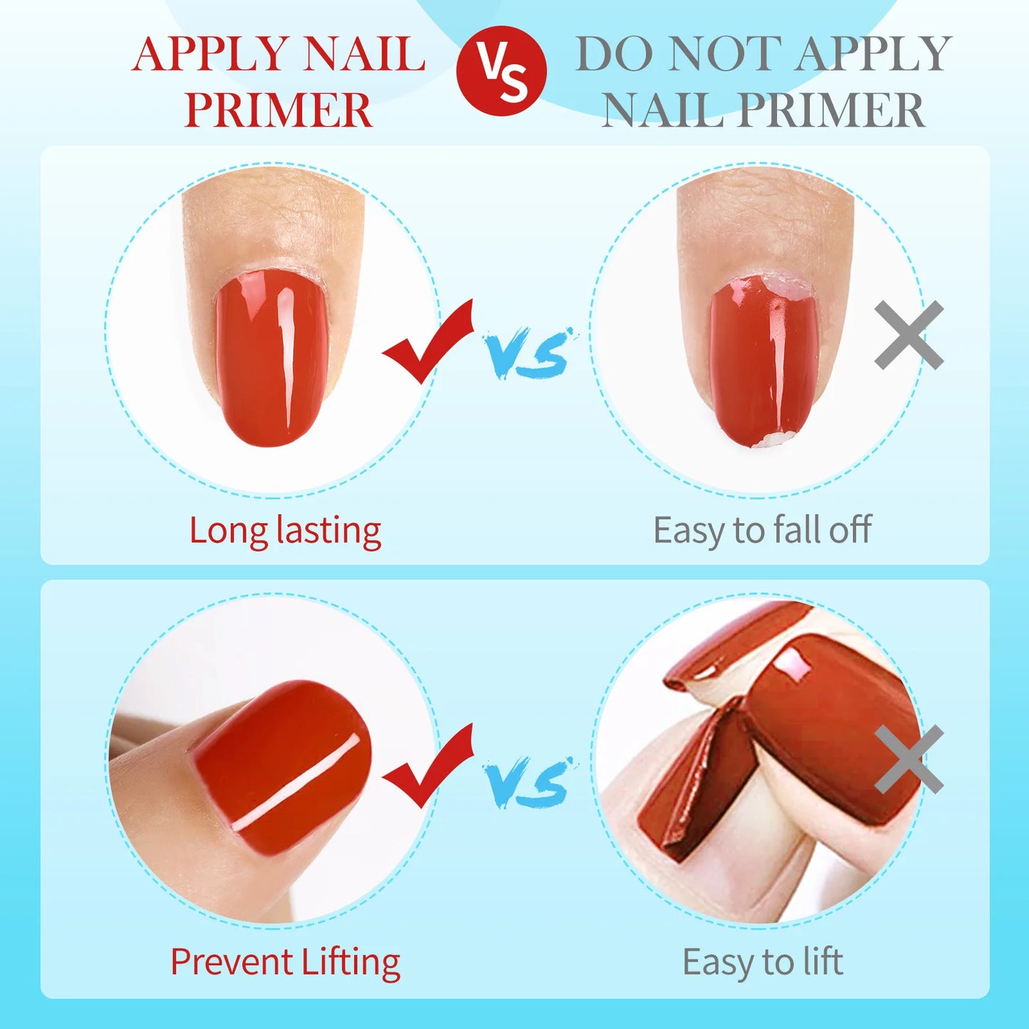 BORN PRETTY 250g Natural Nail Prep Dehydrator and No Acid Nail-Primer for Acrylic and Gel Nail Polish Profession Nail Supplier