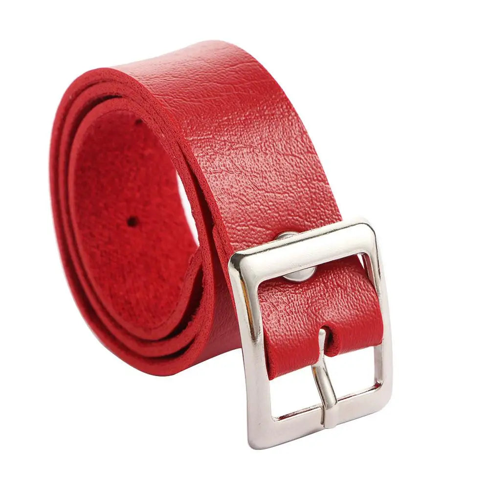 Fashion Gothic Punk Collar Necklace PU Leather Choker Necklace Buckle Collar