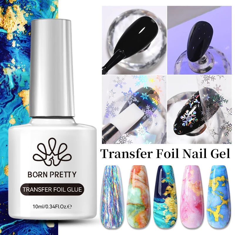 BORN PRETTY 10ML 8-in-1 Strong Nail Glue Gel Nail Polish Transparent Clear Function Gel Thickness Rubber Base Rhinestone Glue