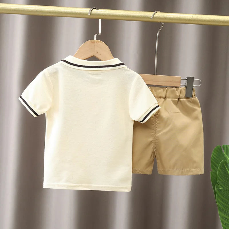 Baby Boy Clothes Set T-shirt+Shorts Kids Boy Summer Clothing Set Cute Cartoon Baby Boy Outfit Set Infant Toddler Tee Shirt Pants