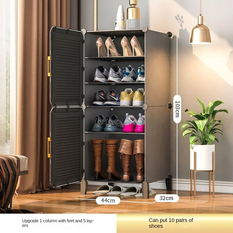 Household Furniture Living Room Simplicity Multilayer Assemble Shoerack High-Capacity Storage Shelf DustProof Plastics Shoe Rack