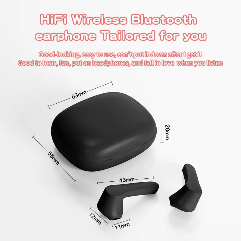 Js36 Bluetooth Headset Wireless Headset Power Display Stereo Waterproof Earbuds with Charging Bin for Sports Gift Music Box