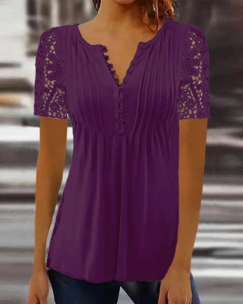 Shirts for Women Clothes Vintage Y2k Tops Spring Fashion T-shirts Casual Elegant Lace Autumn Women Clothing Spring Streetwear