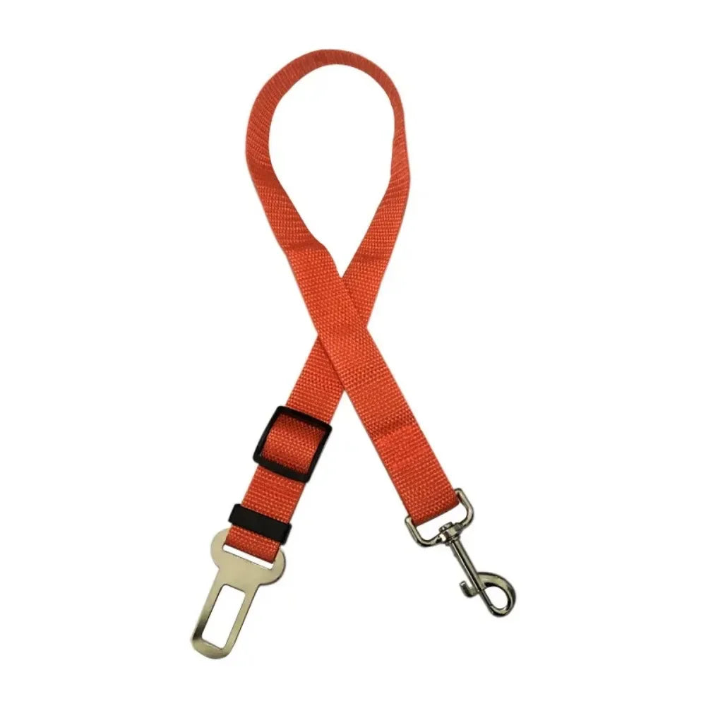 Dog Harness Lead Clip Safety Lever Traction Dog Collars Dogs Accessoires Adjustable Pet Cat Dog Car Seat Belt Pet Seat Vehicle