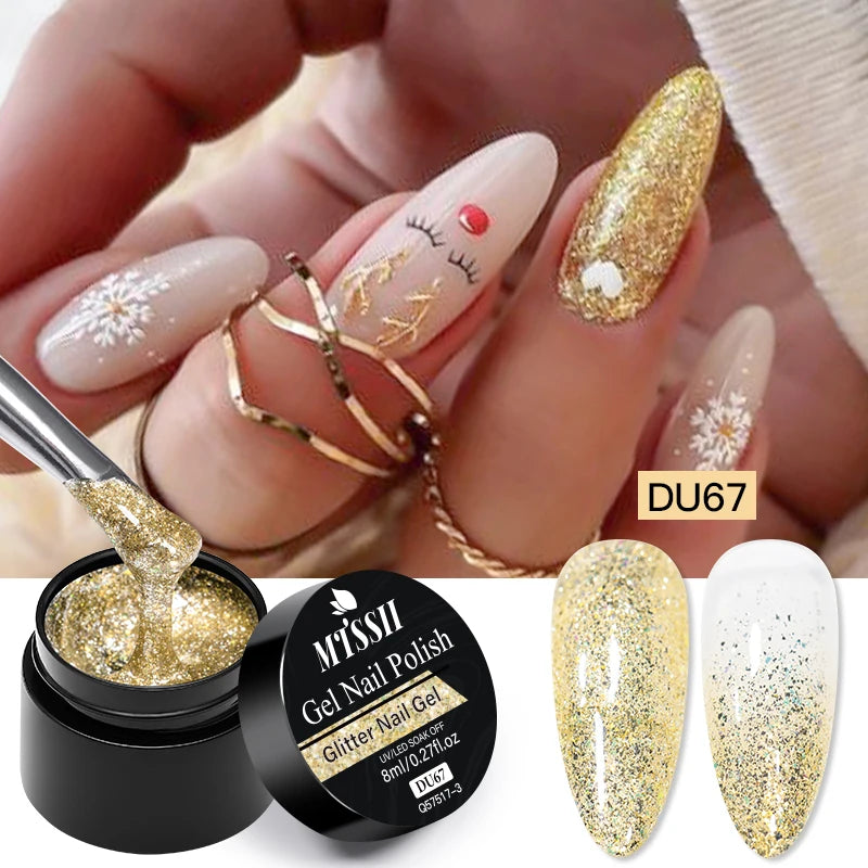 8ml Clear Non Stick Hand Solid Extension Nail Gel Polish Carving Flower Nail Art Building UV Gel Acrylic Varnish Manicure DIY