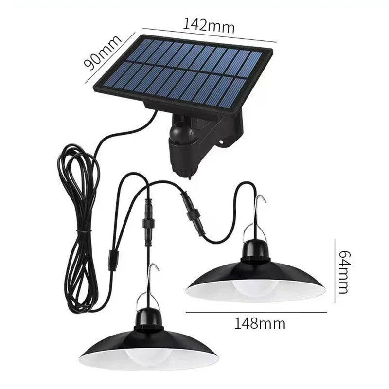 Solar Pendant Light IP65 Waterproof Led Solar Powered Lamp with Remote Control Chandelier Camping Outdoor Garden Hanging Lights