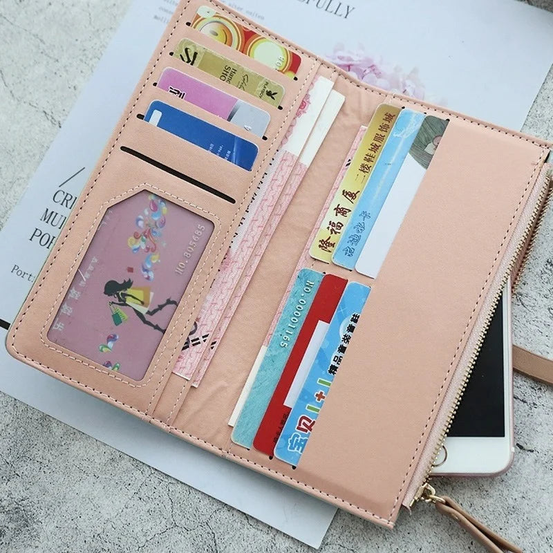 Long Women's Wallet Female Purses Tassel Coin Purse Card Holder Wallets Pu Leather Clutch Money Bag Purses Carteras Para Mujer