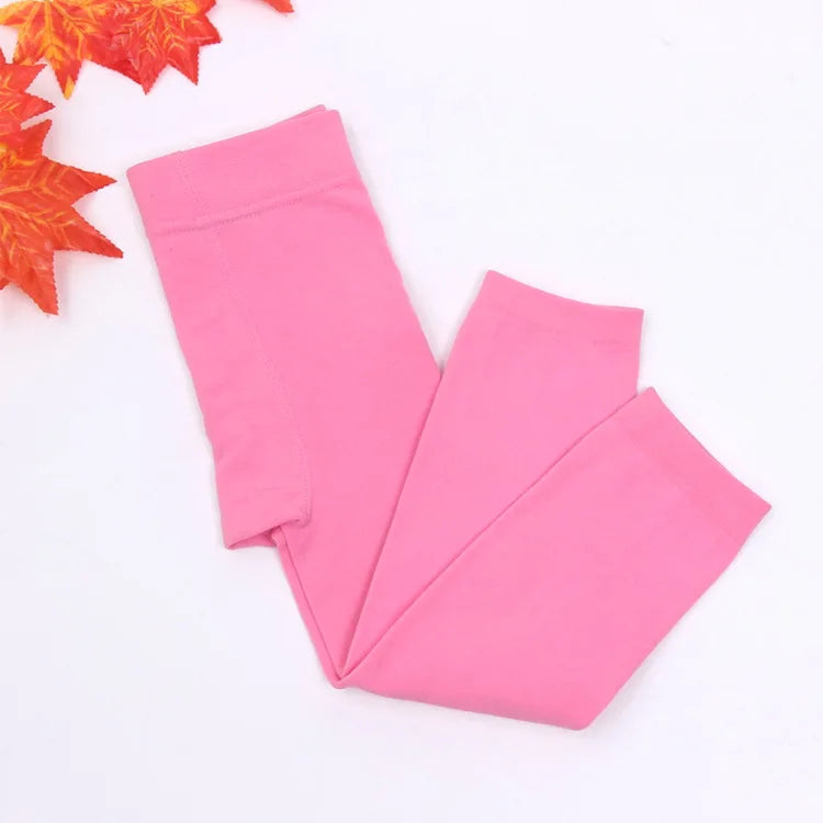 Plus Velvet Children Pants Winter Girls Leggings Warm Leggings For Kids Candy Colors Girls Trousers 3-9 Year Baby Leggins