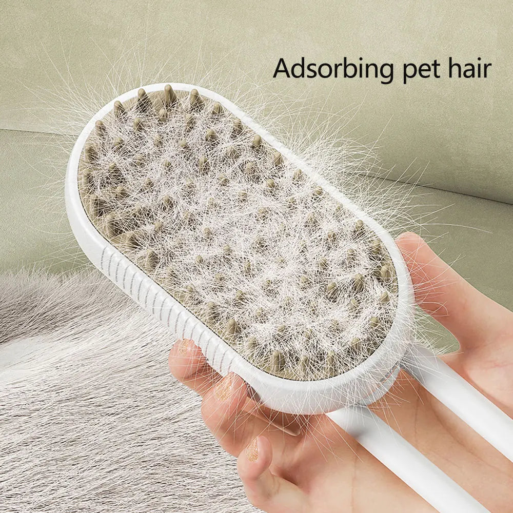 Pet Steam Brush Steamy Dog Brush Electric Spray 3 in 1 Cat Hair Removal Brushes for Dogs Cats Massage Removing Pet Grooming Comb