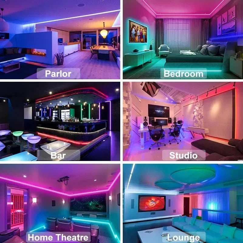 LED Strip Lights USB 1-30M RGB 5050 Bluetooth APP Control Luces Led Flexible Diode TV Backlight Room Decoration Lamp Ribbon