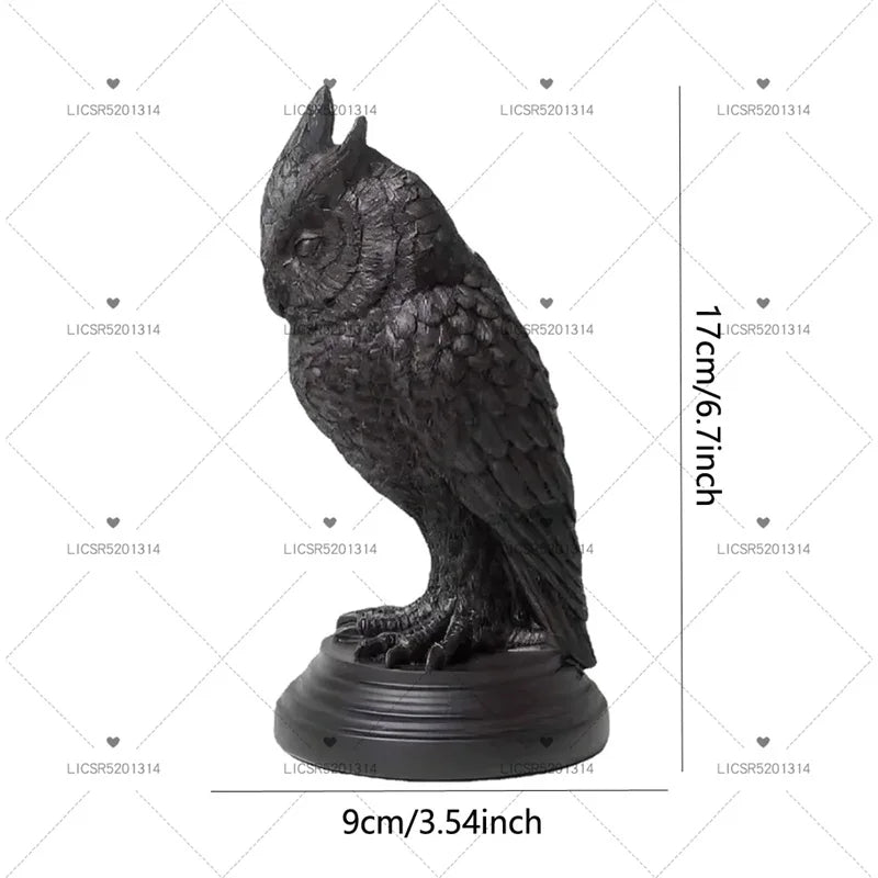 Creative Retro Gothic Black Crow Candle Holder Halloween Statue Owl Bat Cat Shape Resin Sculpture Craft Ornament Home Decoration