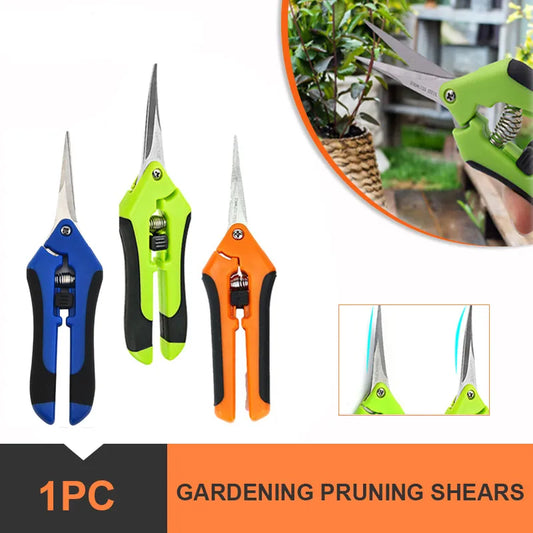 Garden Pruning Shear Straight Blade Shears Household Leaf Potted Branch Pruner Stainless Steel Elbow Cut Tools for Shrub Trimmer