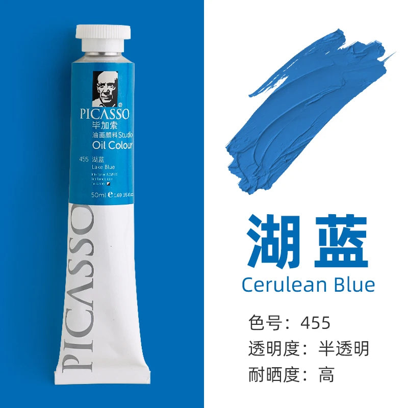 170ml LargeTubes Oil Paint Non-Toxic Excellent Tinting Strength, Mixable for Canvas Painting Artist Beginners DIY Art Supplies