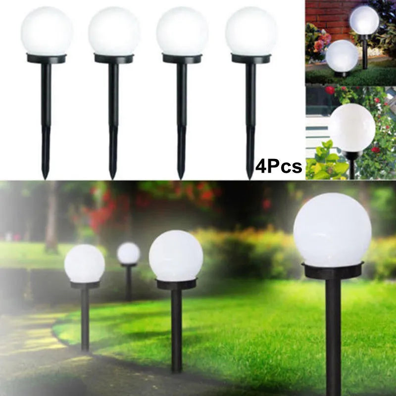 Outdoor LED Solar Round Ball Light Garden Yard Patio Ground Lawn Solar Lamp IP65 Waterproof Party Holiday Garden Home Decoration