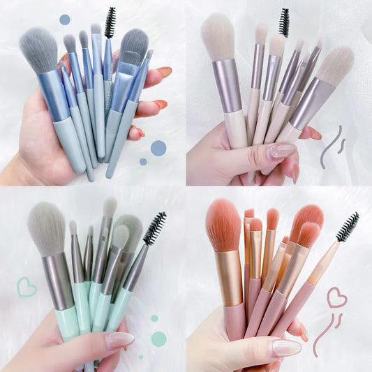 8Pcs Professional Makeup Brushes Set Cosmetic Powder Eye Shadow Foundation Blush Blending Concealer Beauty Make Up Tool Brushes