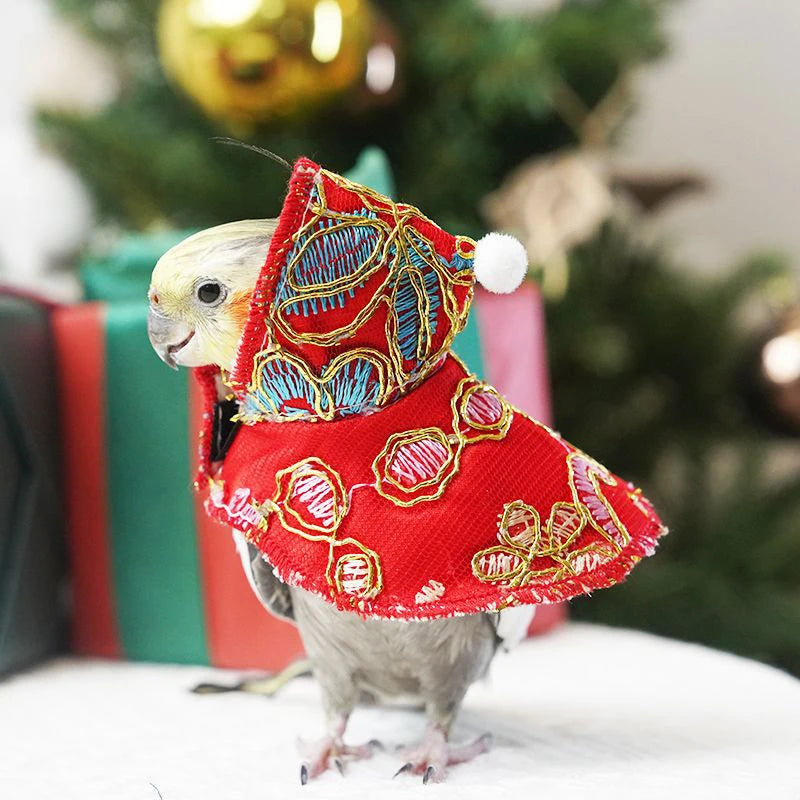 Warm Bird Clothes Winter Thickened Parrot Cloak Small Animal Outdoor Parrot Clothes Pigeon Cockatiel Bird Supplies Accessories