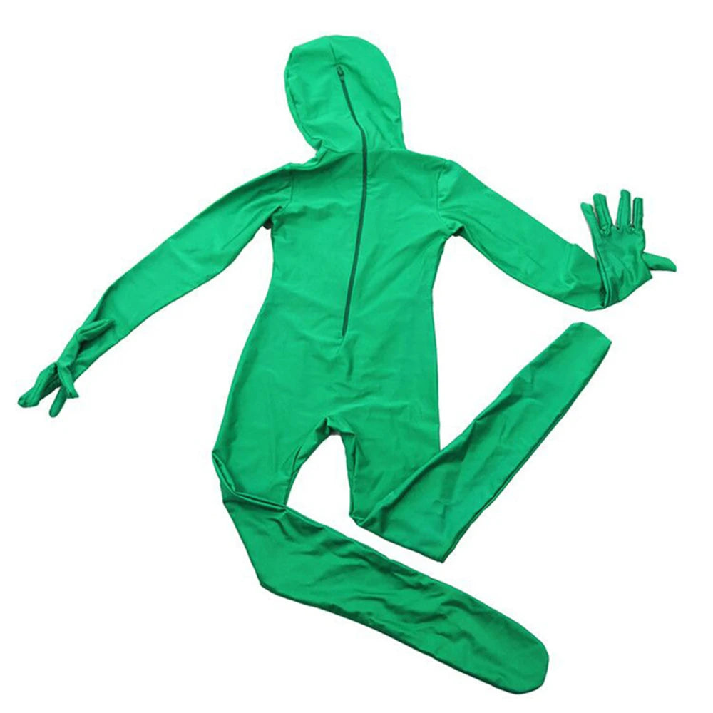 Green Screen Suit Disappearing Skin Bodysuit Photography Backdrop Chroma Key Invisible Effect Comfor Suit Photo Video Background