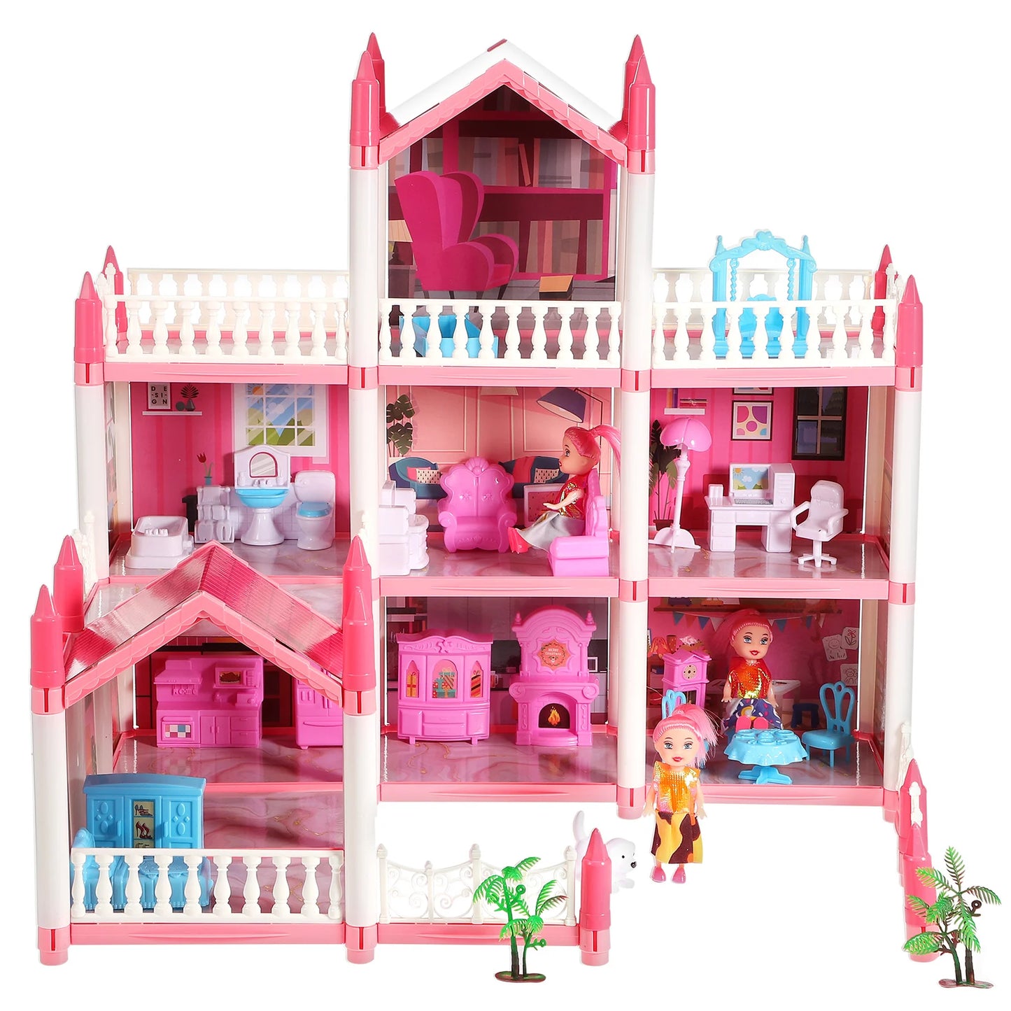 Children's Play House Toy Girl's Imitation 9 Rooms Princess Toys Dolls For