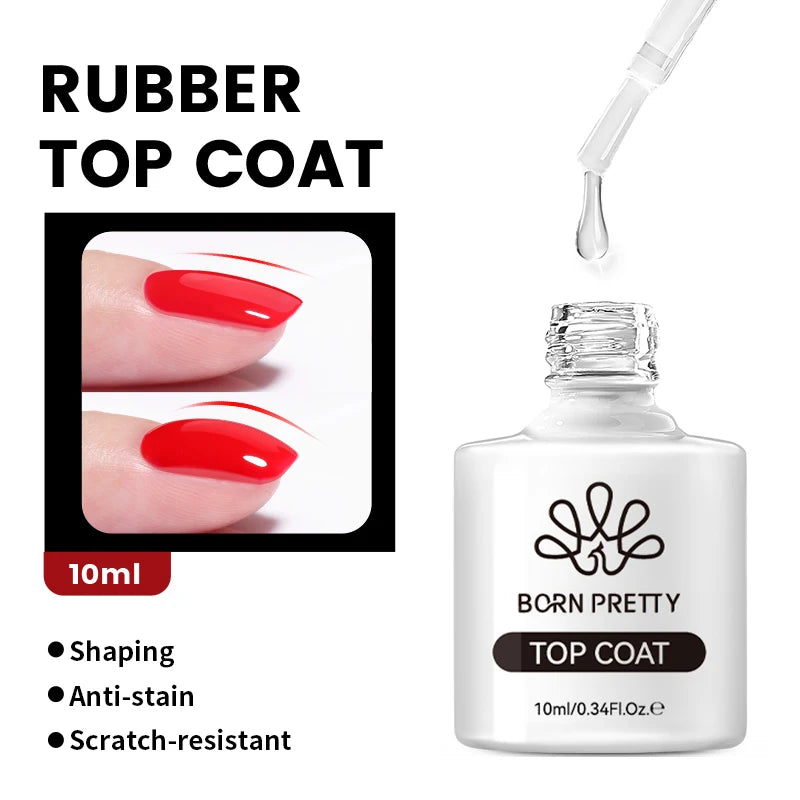 BORN PRETTY 10ML 8-in-1 Strong Nail Glue Gel Nail Polish Transparent Clear Function Gel Thickness Rubber Base Rhinestone Glue