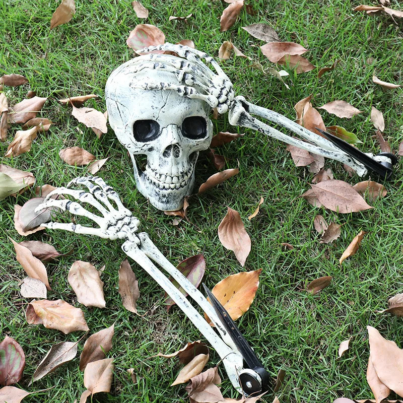 Halloween Decoration With Skull Simulation Props Ghost Festival Garden Skeleton Ornaments Skeleton Sets