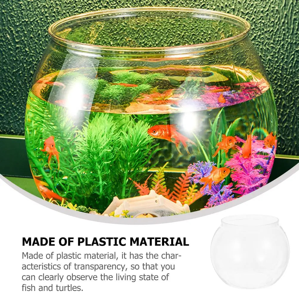 Goldfish Bowl Tank Round Decorations Pots Aquarium Home The Pet Plastic Micro Landscape Office Bubble Fish Bowl Vase Fish Tank