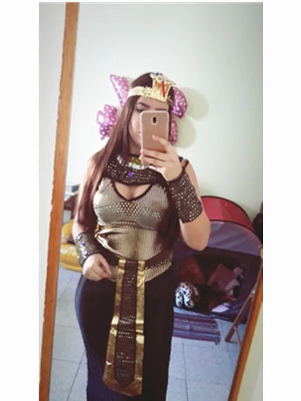 Egyptian Pharaoh Cleopatra clothes Adult Girls And Boys Halloween Csoplay Costumes New Year Performace Costumes