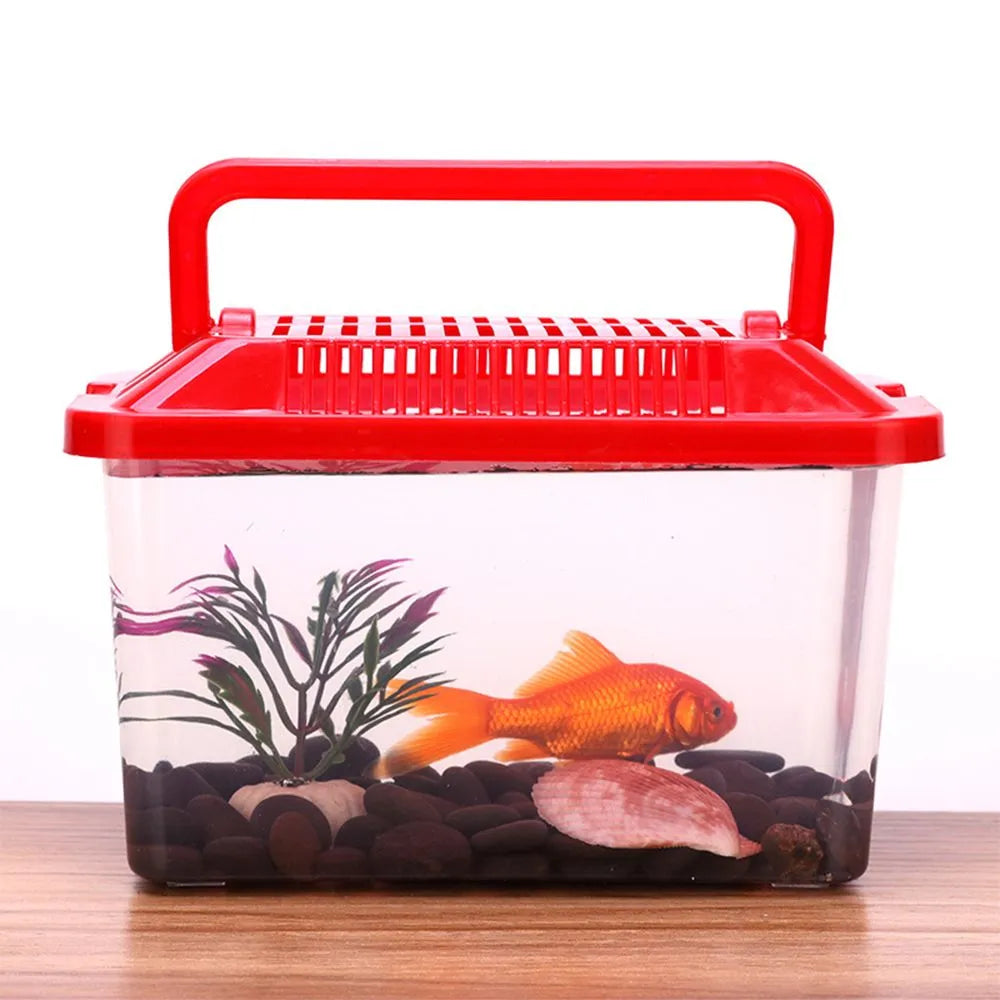 Portable Transparen Feeding Aquarium Pet Products Goldfish Tank Turtle Tank Hamster Box