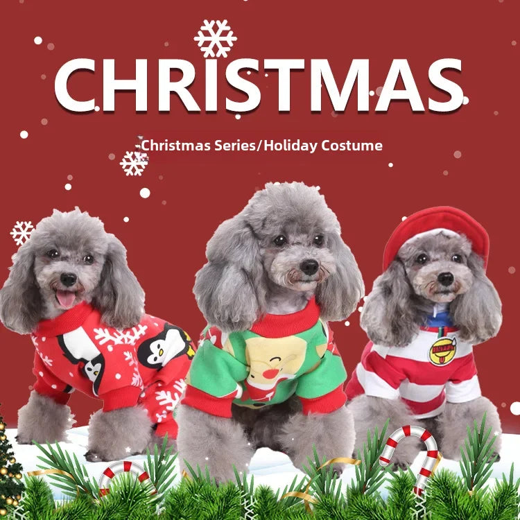 Pet Costume Weird Transformation Clothing Cross-border Popular Dog Snowflake Fox Four-legged Clothing Christmas Spring Autumn