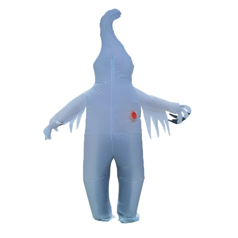 Adult Funny Inflatable White Ghost Cosplay Clothes Mascot Halloween Carnival Party Costumes