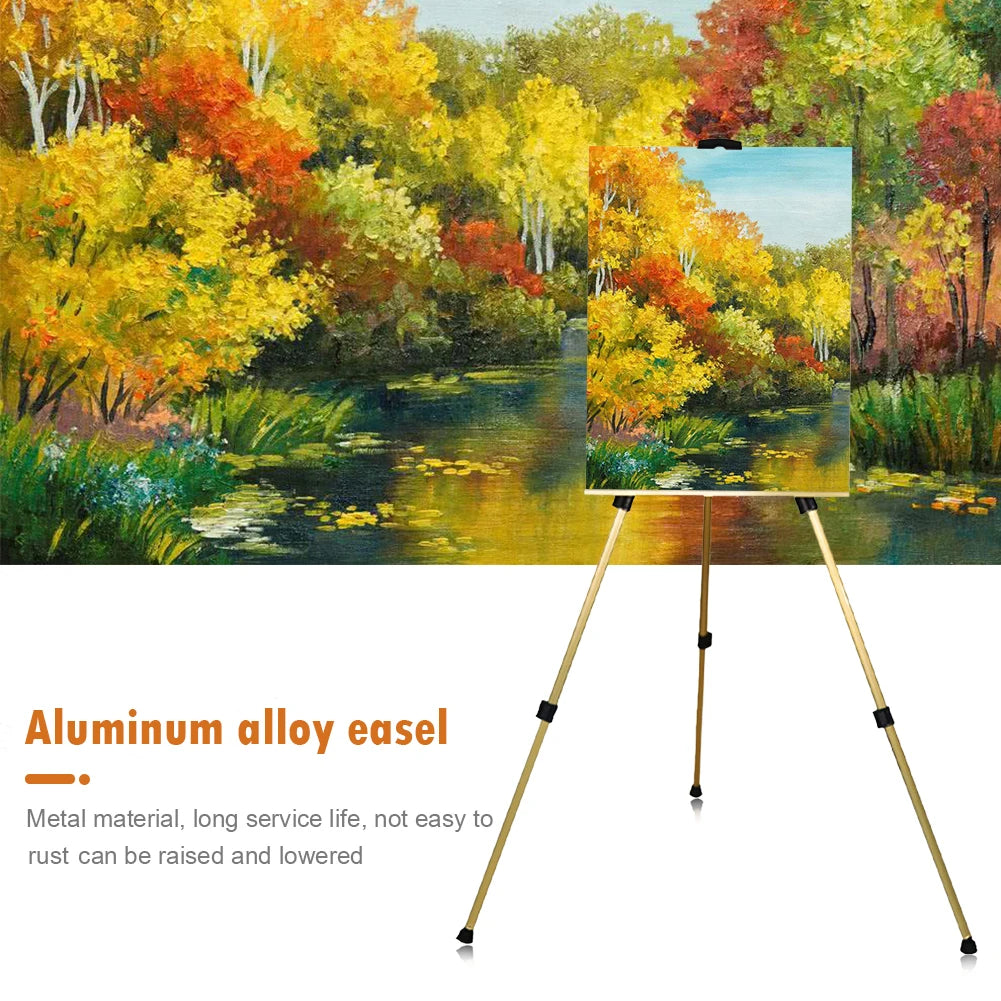 63 inch Aluminum Alloy Display Easel Stand with Carry Bag for Floor Table Top