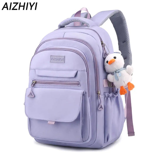 Nylon School Backpack Student School Bags For Teenage Girls Cute Schoolbags Waterproof College Backpack Bookbag Women's Backpack