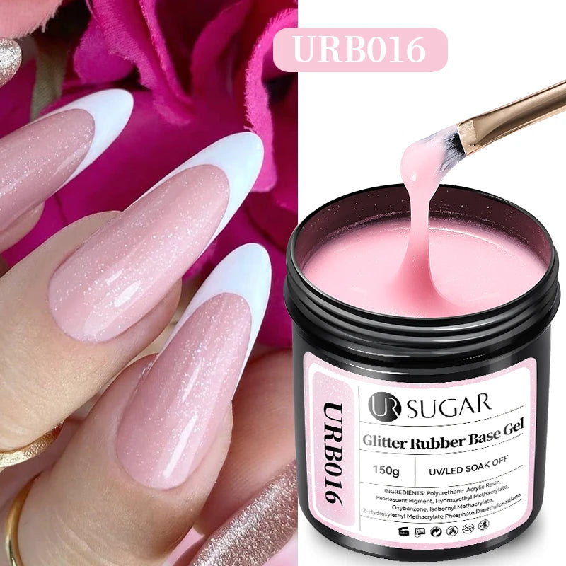 UR SUGAR 150g Building Nail Gel 18 Colors Nail Extension Gel Kit Nude Pink Clear Hard Constructed Gel Nail Strengthener Manicure