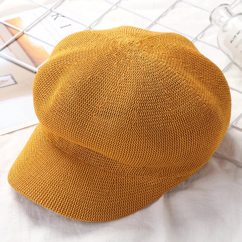 New Fashion Summer Straw Hat for Women Sun  Breathable Cap Outdoor Casual  Octagonal