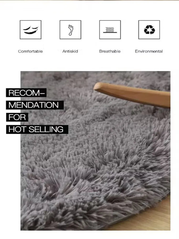 Plush round carpet living Room Decoration Children's Bedroom fluffy white carpet non-slip blanket bedside design Room play mat