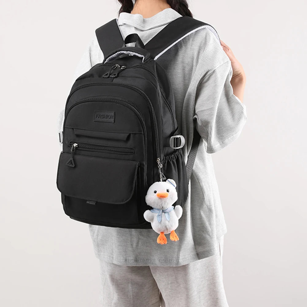 Nylon School Backpack Student School Bags For Teenage Girls Cute Schoolbags Waterproof College Backpack Bookbag Women's Backpack