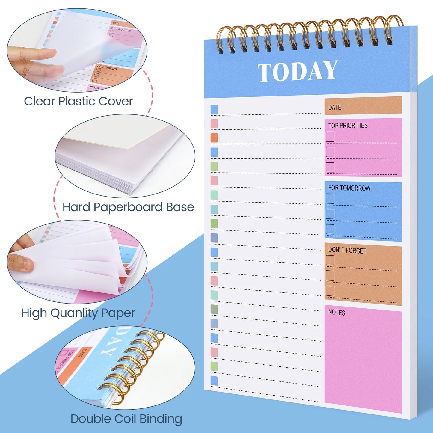 Notebook Stationery Teacher Gift Diary Campus Agenda Undated Daily Planner Office Supplies Notepad Discount Journal To Do List