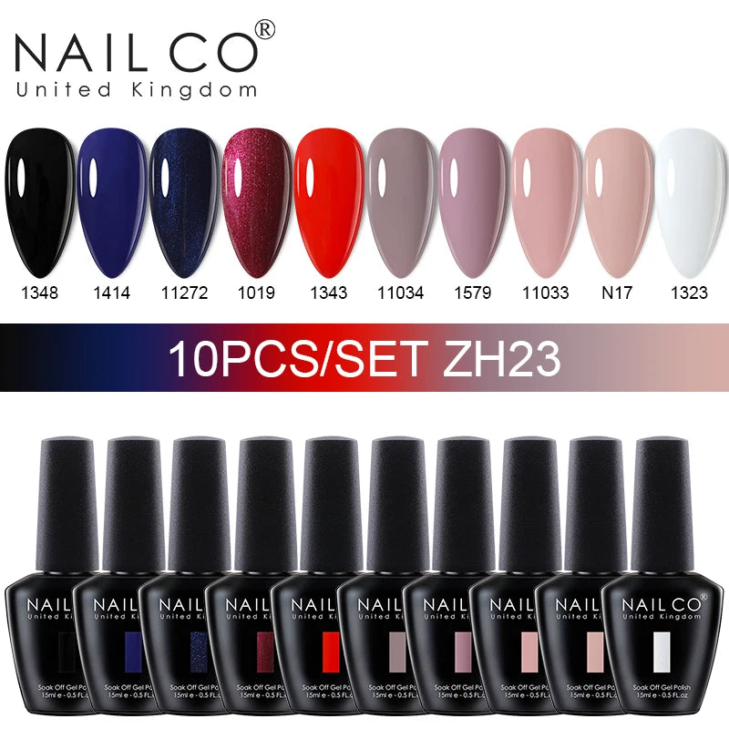 NAILCO 15ml 10/20pcs Gel Nail Polish Set Spring Summer Color UV Gel Nail Art All For Manicure  Gel Paint For DIY Professionals