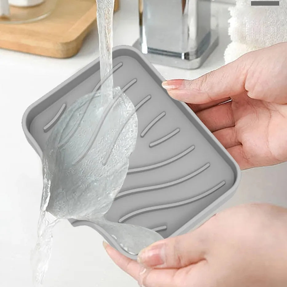 Soap Drain Pad Faucet Absorbent Mat Silicon Kitchen Sink Splash Guard Drain Pad Water Splash Catcher Mats Countertop Protector