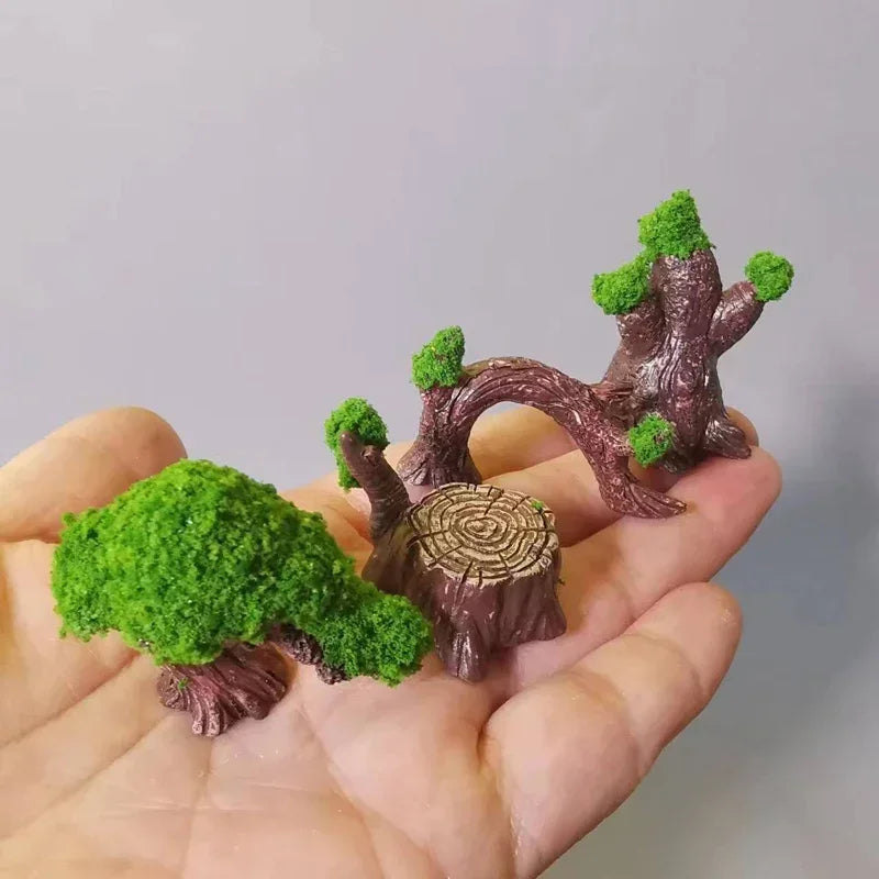 10Pcs/model trees/miniatures plants/lovely cute/fairy garden gnome/moss terrarium decor/crafts/bonsai/DIY supplies