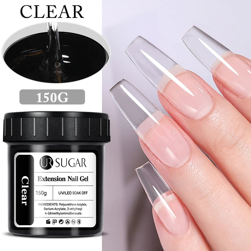 UR SUGAR 150g Extension French Acrylic Gel Soak Off UV LED Camouflage Color Hard Gel Jelly Fast Dry Nail Building Extend Gum Gel