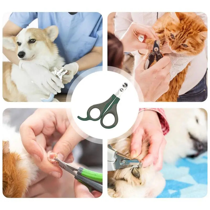 Professional Non Slip Handles Pet Nail Clipper Avoid Over Cutting Stainless Steel Scissors Cat Dog For Claw Care Grooming