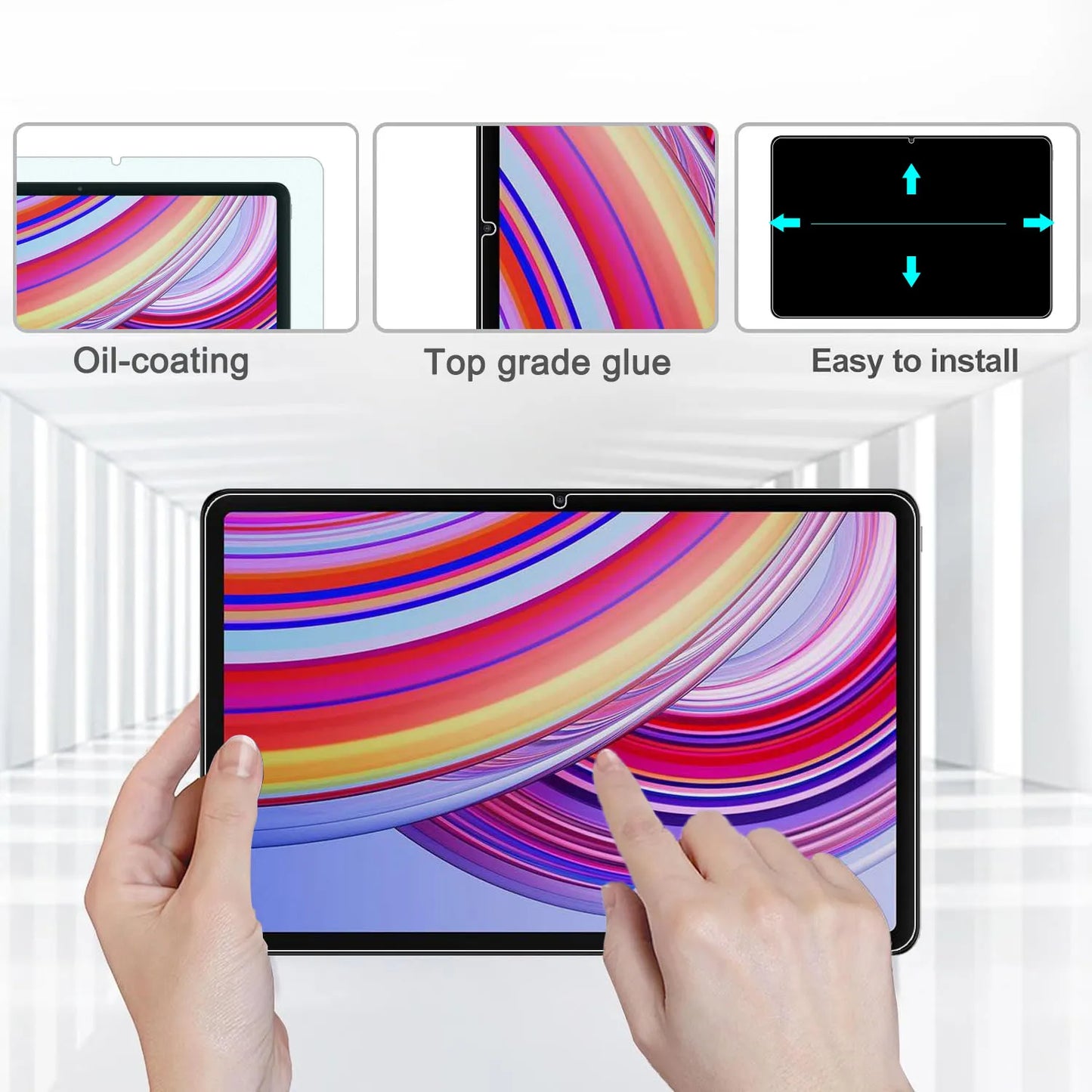 2 Pieces HD Scratch Proof Screen Protector Tempered Glass For Xiaomi Redmi Pad Pro 2024 12.1-inch Bubble Free Tablet Film