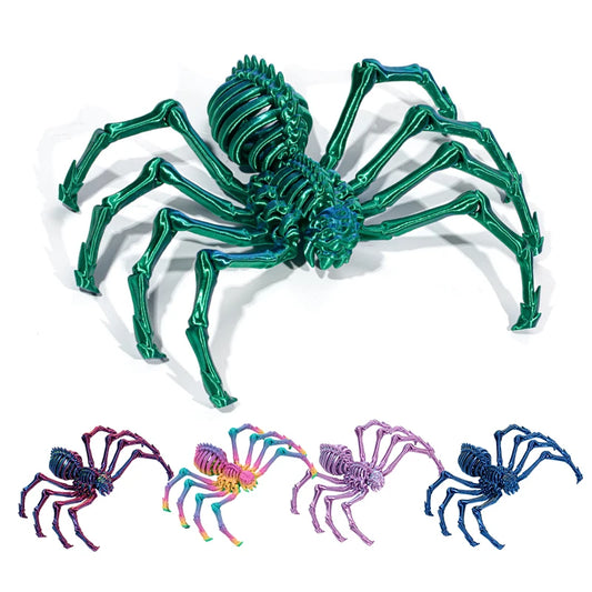 3D Printed Spider Simulated Animal Model Movable Retractable Joints Creative Halloween Children's Gifts Home Desktop Decoration