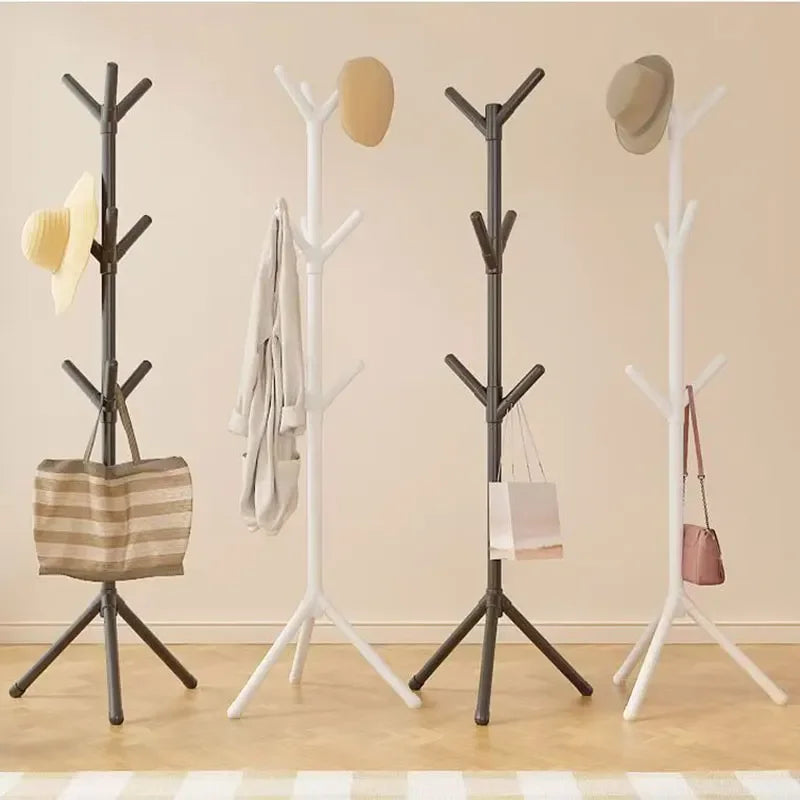 Clothes and Hats Rack Floor To Floor Bedroom Coat Hook Bedroom Vertical Tree Branch Shape Holder Hat Scarf Handbag Storage Hange